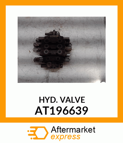 Hyd Actuated Control Valve - VALVE, 5 FUN BACKHOE (PILOTS) AT196639