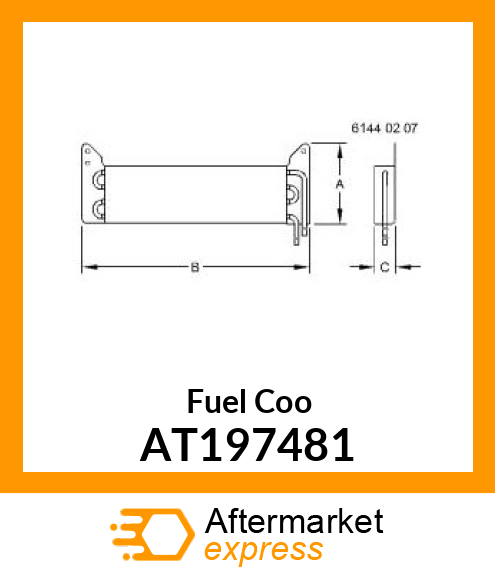 COOLER, FUEL COOLER, FUEL AT197481