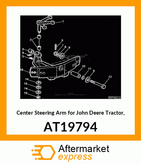 BELLCRANK STEERING WITH PIN AT19794