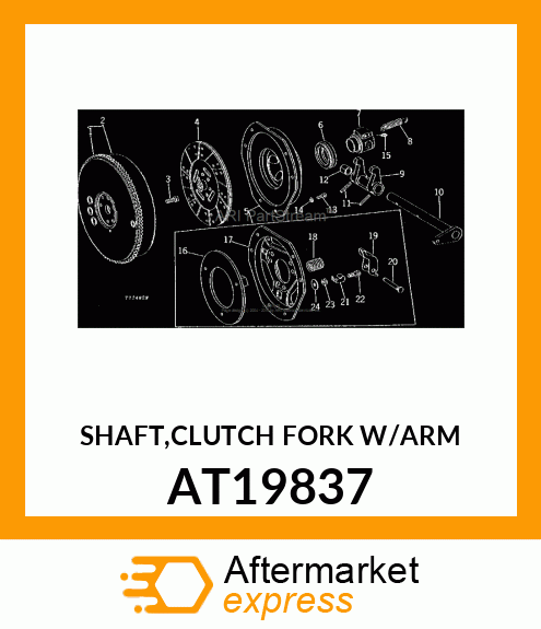 SHAFT,CLUTCH FORK W/ARM AT19837