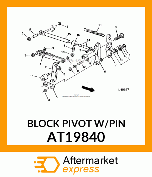 BLOCK PIVOT W/PIN AT19840