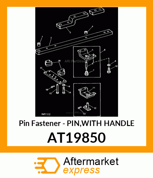 Pin Fastener - PIN,WITH HANDLE AT19850