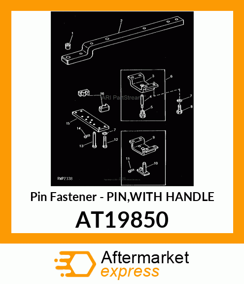 Pin Fastener - PIN,WITH HANDLE AT19850