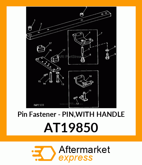 Pin Fastener - PIN,WITH HANDLE AT19850