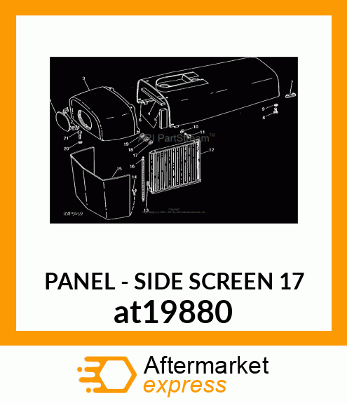 SCREEN,GRILLE,ASSEMBLY at19880