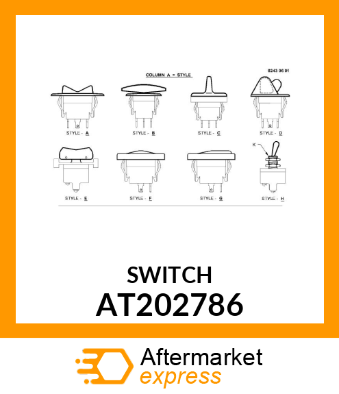 FOUR WAY FLASHER SWITCH(ROCKER) AT202786