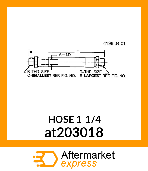 HOSE, HYDRAULIC at203018