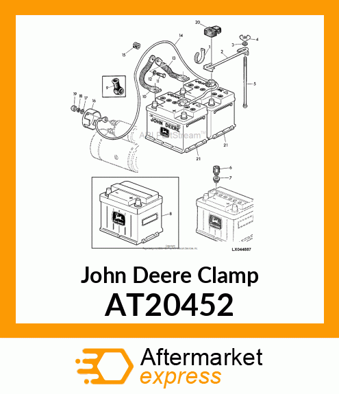 CLAMP,BATTERY,ASSEMBLY AT20452