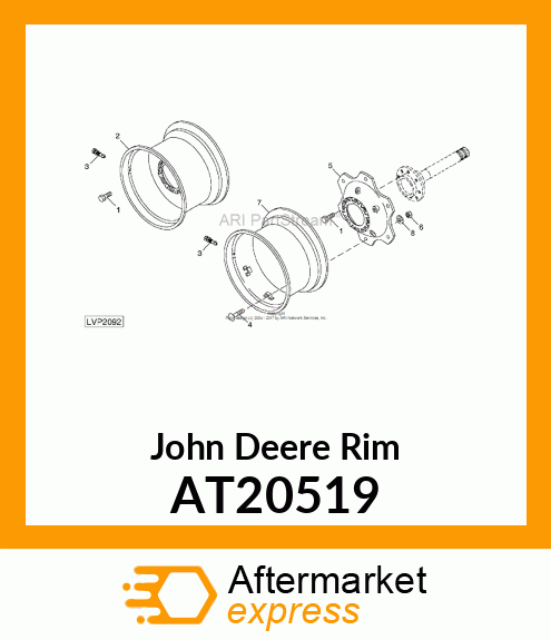 RIM,DRIVE WHEEL W/CLAMPS AT20519