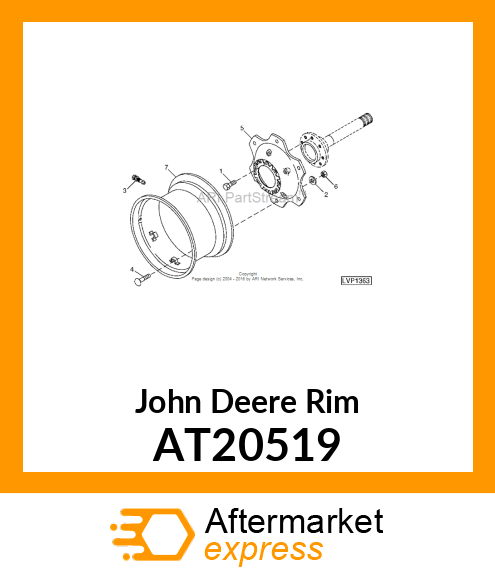 RIM,DRIVE WHEEL W/CLAMPS AT20519