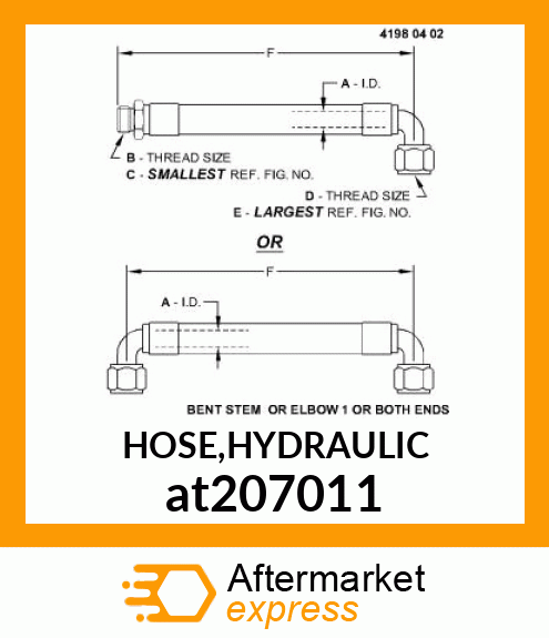 HOSE,HYDRAULIC at207011