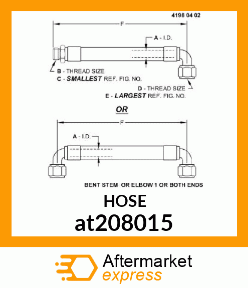 HOSE,HYDRAULIC at208015