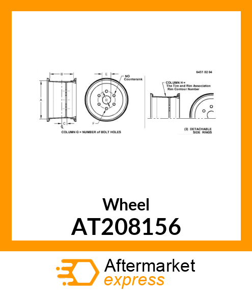 25X19.5X2.5 MP WHEEL ONLY AT208156