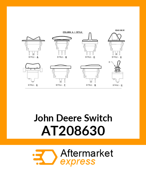 SWITCH,PARK BRAKE AT208630