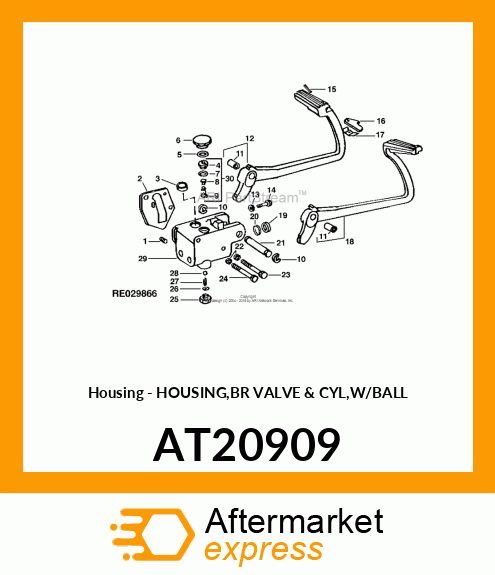 Housing - HOUSING,BR VALVE & CYL,W/BALL AT20909