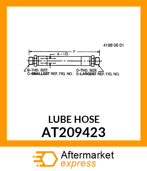LUBE HOSE AT209423