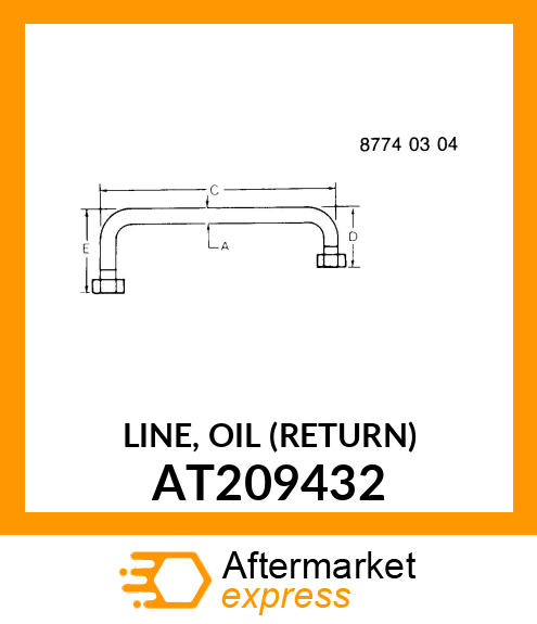 LINE, OIL (RETURN) AT209432