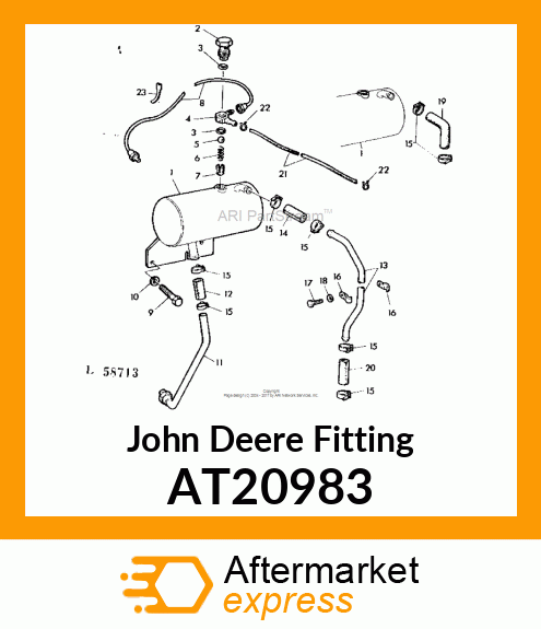 ADAPTER W/NIPPLEamp;TUBE AT20983