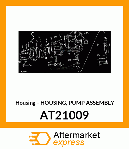 Housing - HOUSING, PUMP ASSEMBLY AT21009