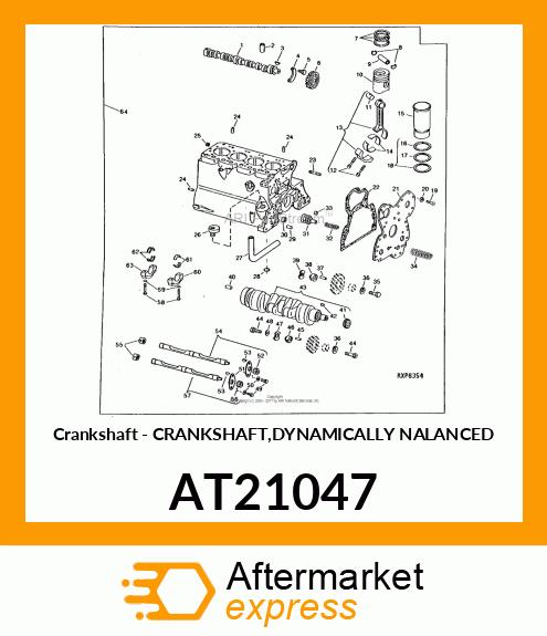 Crankshaft - CRANKSHAFT,DYNAMICALLY NALANCED AT21047