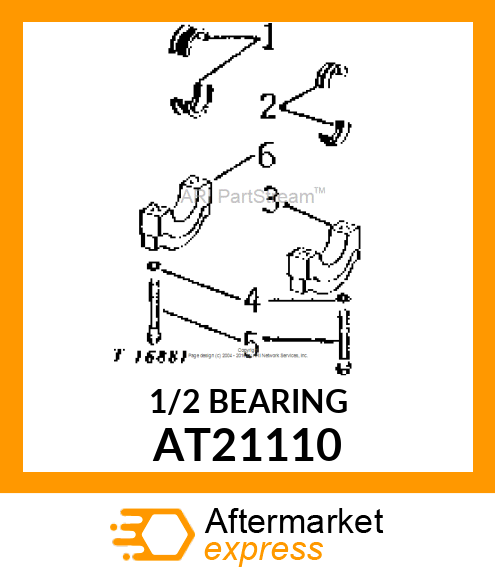 BEARING KIT,.010 UNDERSIZE MAIN CAR AT21110