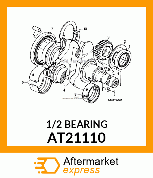 BEARING KIT,.010 UNDERSIZE MAIN CAR AT21110