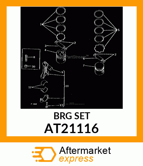 BEARING ,.010 UNDERSIZE CONNECTING AT21116