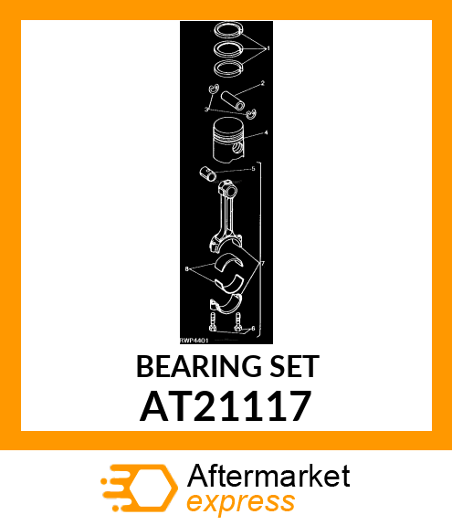 BEARING ,.010 UNDERSIZE CONNECTING AT21117
