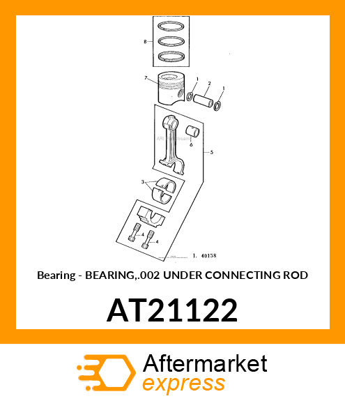 Bearing - BEARING,.002 UNDER CONNECTING ROD AT21122