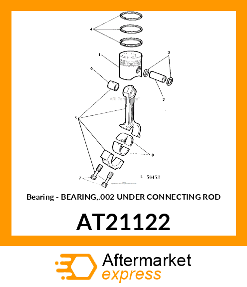 Bearing - BEARING,.002 UNDER CONNECTING ROD AT21122