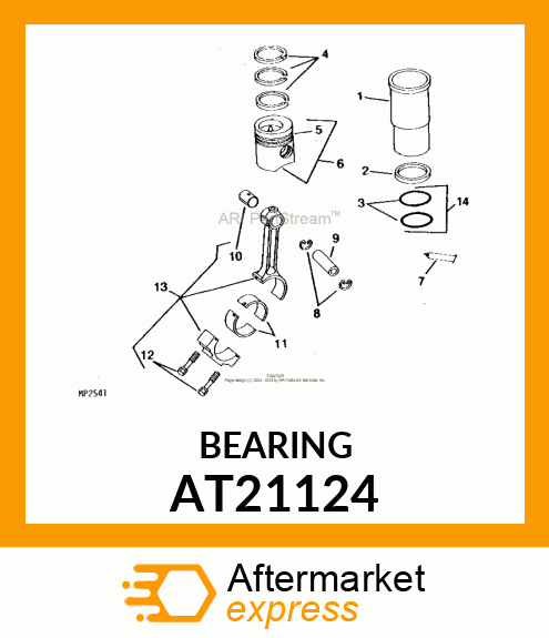 BEARING KIT,.010 UNDER CONNECTING R AT21124