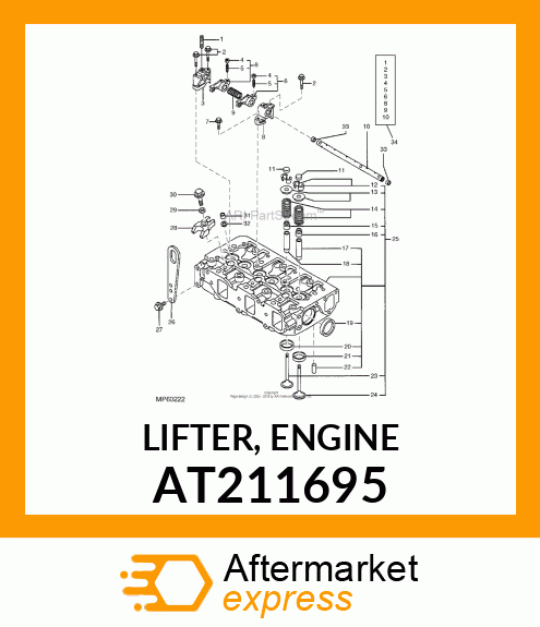 LIFTER, ENGINE AT211695