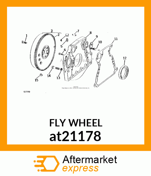 FLYWHEEL, FOR 10 O.C. CLUTCH SAE4 at21178