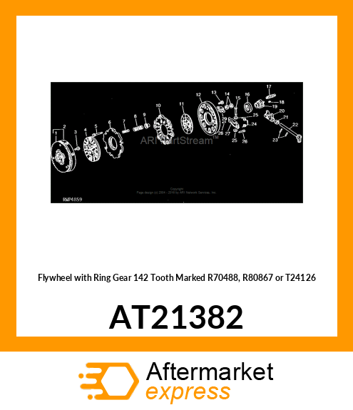 Flywheel - FLYWHEEL,BALANCED AT21382