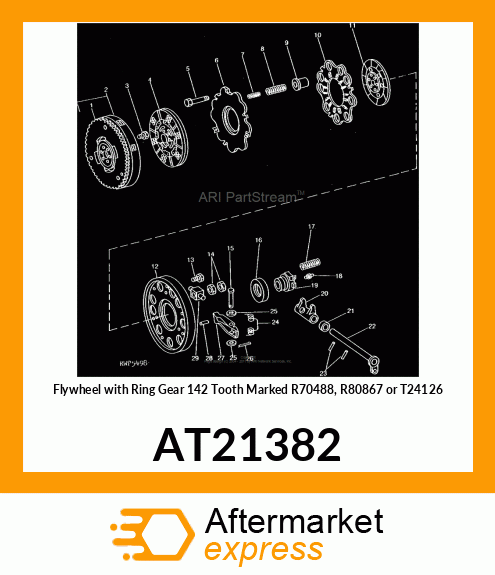 Flywheel - FLYWHEEL,BALANCED AT21382