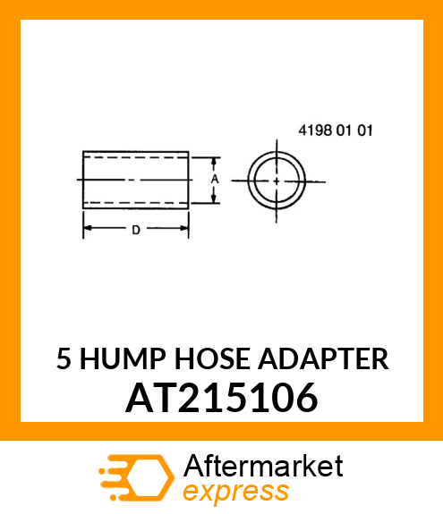 5 HUMP HOSE ADAPTER AT215106
