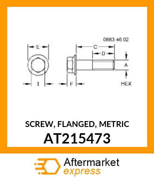 SCREW, FLANGED, METRIC AT215473