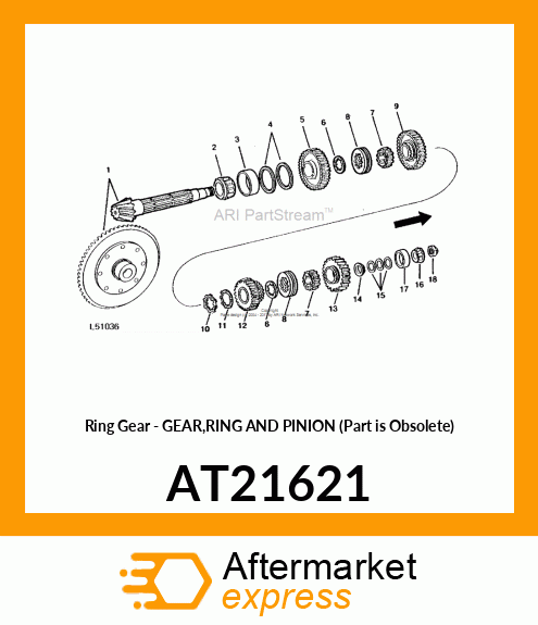 Ring Gear - GEAR,RING AND PINION (Part is Obsolete) AT21621