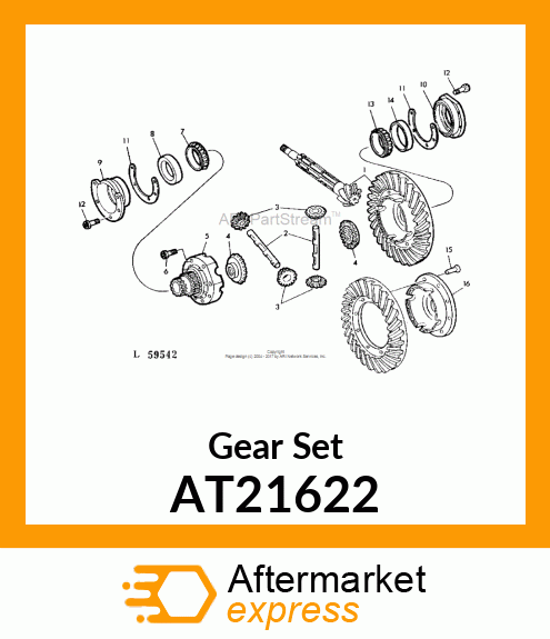 Differential - GEAR,RING AND PINION AT21622