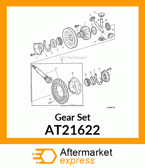 Differential - GEAR,RING AND PINION AT21622