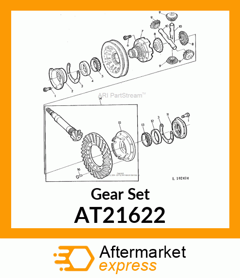 Differential - GEAR,RING AND PINION AT21622