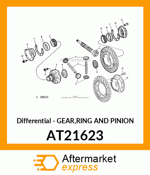 Differential - GEAR,RING AND PINION AT21623