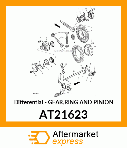 Differential - GEAR,RING AND PINION AT21623