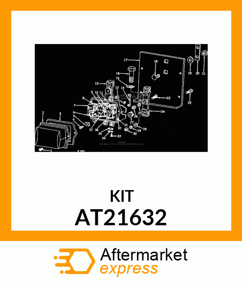 Package Of Parts - MOUNT,REGULATOR SHOCK,PACKAGE (Part is Obsolete) AT21632