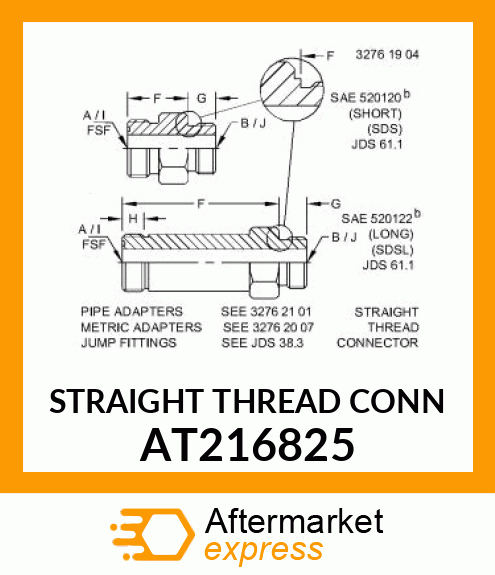 STRAIGHT THREAD CONN AT216825