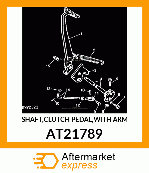 SHAFT,CLUTCH PEDAL,WITH ARM AT21789