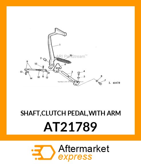 SHAFT,CLUTCH PEDAL,WITH ARM AT21789