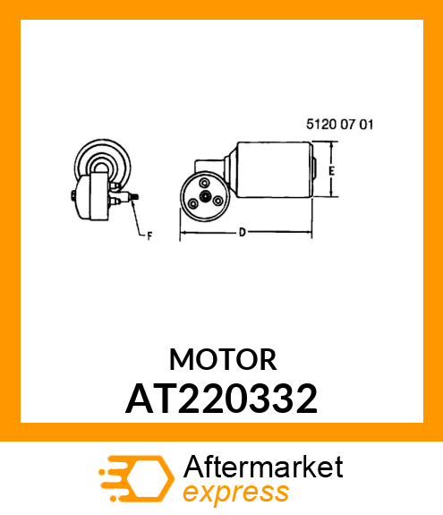 MOTOR,WIPER ASSEMBLY RIGHT AT220332