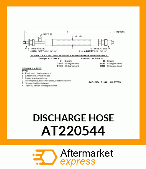 DISCHARGE HOSE AT220544