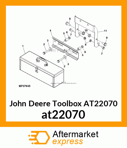 TOOLBOX, WITH TRAY at22070